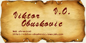 Viktor Obušković vizit kartica